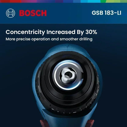 Trapano avvitatore a impulsi senza fili Bosch GSB183-LI 18V, avvitatore elettrico ad alta coppia per legno, metallo, muratura, utensile elettrico per il fai da te
