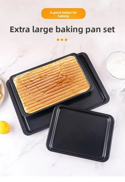 Teglia da forno antiaderente in acciaio al carbonio Teglia da forno rettangolare Pane tostato Torta di pane Bakeware Pasticceria fai da te Piatto Utensili da cucina