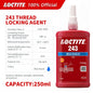 100% originale Loctite 243 Frenafiletti Vite Colla Blu Colla anaerobica a media resistenza Fissatore per viti 10 ml/50 ml/250 ml