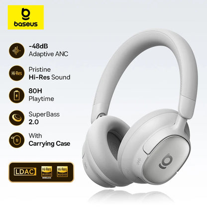 Cuffie Bluetooth Baseus Bowie MH1 con Cancellazione del Rumore 48dB, Hi-res LDAC, Cuffie Over-Ear, Auricolari Wireless
