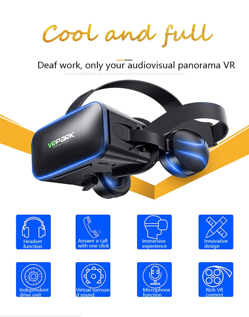 Visore per Realtà Virtuale VR, Occhiali 3D, Casco per Smartphone, Lenti, Dispositivi, Visore per Giochi su Cellulare