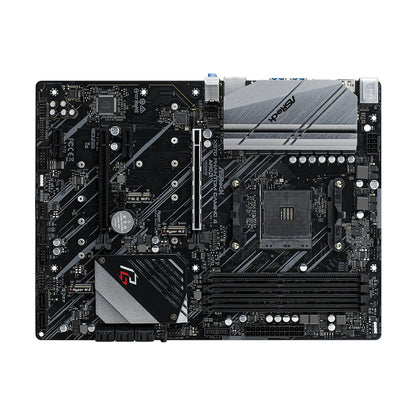 Scheda madre ASRock X570 Phantom Gaming 4, compatibile con CPU AMD 5800X3D, 5700X3D, 5600G, 4 slot DDR4 a 4666 MHz, PCIe 4.0, M.2 NVME, formato ATX, socket AM4.