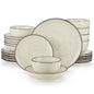 vancasso 24/48 pezzi piatti Beige set da pranzo set di stoviglie in ceramica spirale dipinta a mano con 6 piatti per la cena/Dessert/zuppa/ciotola