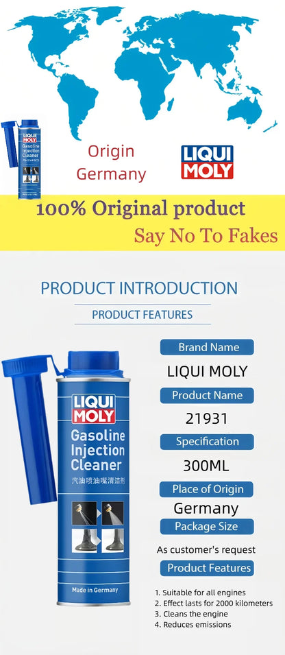 LIQUI MOLY 21931 Detergente per Iniettori 300ml, Additivo per la Pulizia del Sistema di Iniezione Auto, Cura e Manutenzione del Motore