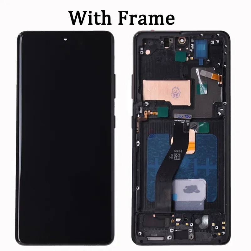 Display LCD AMOLED G998 per Samsung S21 Ultra 5G G998U, Schermo Touch con Digitalizzatore per Samsung S21 Ultra G998B con Cornice