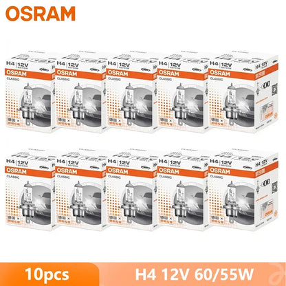 OSRAM H1 H4 H3 H7 HB2 9003 CLASSIC Auto Faro Alogeno Lampade Standard 3200K Luce Bianca Originale 12V 55W Lampadine ECE (10 PZ)