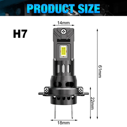 XSTORM H7 Lampadine LED 150W 60000LM Fari LED H1 Canbus Fari LED H4 Lampade Turbo per Auto 6000K 12V Automobilistiche ﻿ ﻿