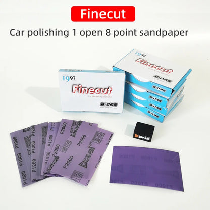 DMS 1 Carta abrasiva aperta a 8 punti Vernice per vernice per auto Macchia di polvere Lucidatura delle imperfezioni Carta vetrata per blocchi di levigatura