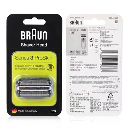 Lama di ricambio per testina di taglio a lamina per rasoio Braun 32B 32S per rasoio elettrico Braun serie 3 3000s 3010s 3040s 3050cc 3070cc