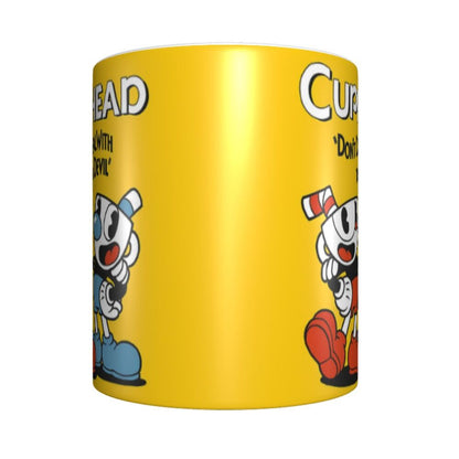 Tazze da caffè personalizzate CupHead e MugMan personaggi dei videogiochi elettronici fai da te tazza da tè al latte in ceramica