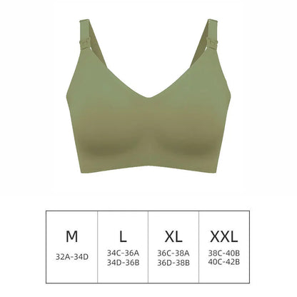 Reggiseno per allattamento da donna con taglio laser ultra sottile Reggiseni per allattamento imbottiti rimovibili senza cuciture Reggiseno di supporto per maternità push up taglie forti