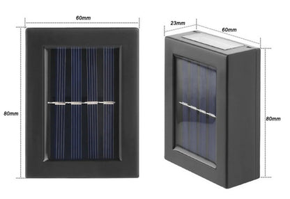 Faretti solari su e giù per esterni, lampada da parete stradale Lampada solare ad energia solare Lampada solare impermeabile decorativa da giardino