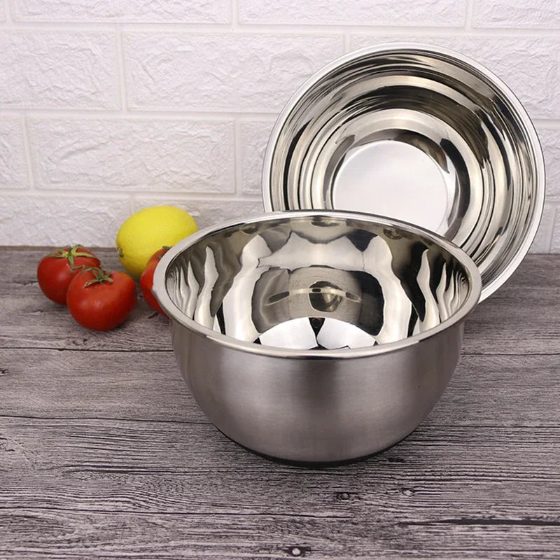 Ciotole per miscelazione in acciaio inossidabile (set da 7) Set di ciotole per insalata di frutta Set di ciotole per riporre utensili da cucina da cucina 18/20/22/24/26/28/30 cm