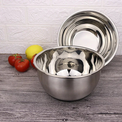 Ciotole per miscelazione in acciaio inossidabile (set da 7) Set di ciotole per insalata di frutta Set di ciotole per riporre utensili da cucina da cucina 18/20/22/24/26/28/30 cm