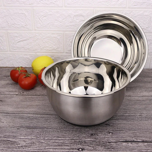 Ciotole per miscelazione in acciaio inossidabile (set da 7) Set di ciotole per insalata di frutta Set di ciotole per riporre utensili da cucina da cucina 18/20/22/24/26/28/30 cm