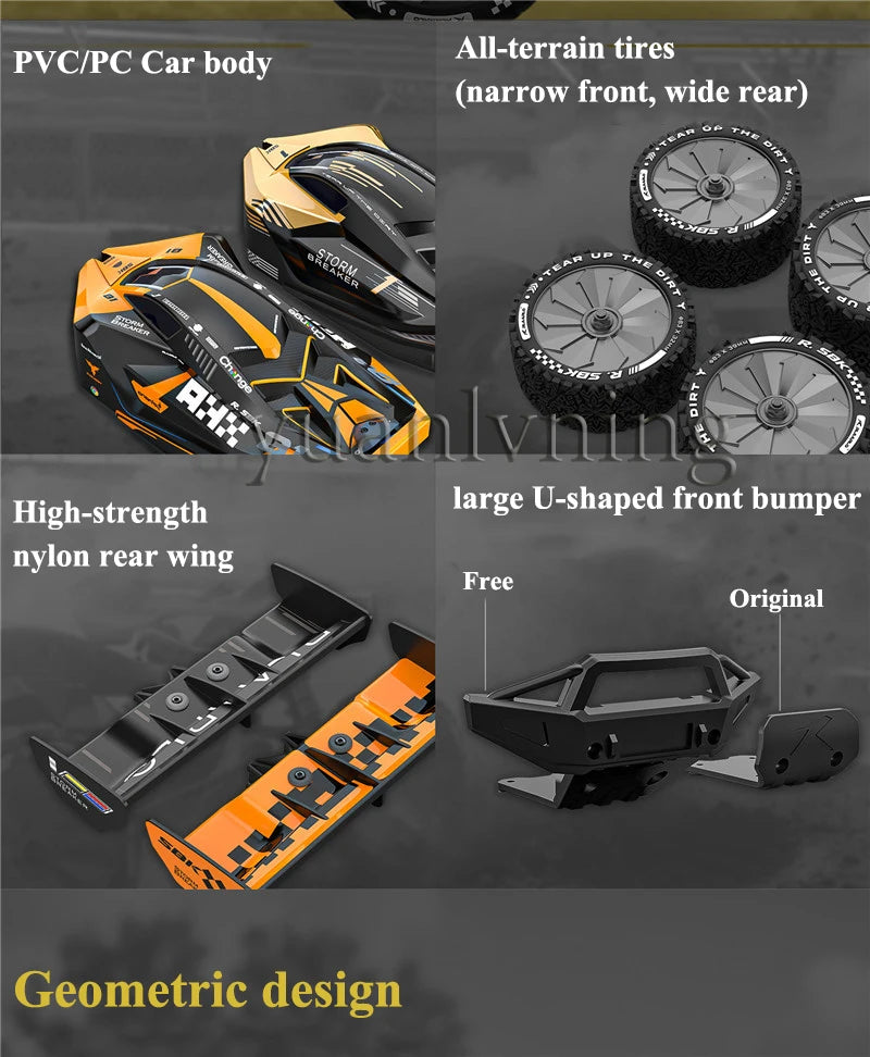 Storm Raider 1/10 Buggy RC da Corsa Fuoristrada 4WD Brushless, Auto Radiocomandata 2.4GHz, Modellino Giocattolo per Adulti e Bambini
