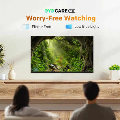 Coocaa Smart TV QLED da 32" – Google Cast integrato, 60Hz, HDR10 e HLG, Dolby Audio, Qyocare 5.0 Anti Luce Blu, senza sfarfallio, 2 porte HDMI e 2 porte USB, luminosità di 200 cd/m²