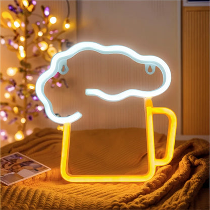 1 pezzo, luce al neon decorativa per un'atmosfera artistica moderna, decorazione da parete per feste natalizie, regalo per matrimoni, scene di laurea, alimentata tramite USB o a batteria (batteria non inclusa)