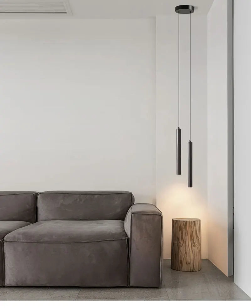 Lampade a sospensione a LED nere con cavo Decor per camera da letto TV Sfondo Lampade a sospensione sospese regolabili per sala da pranzo