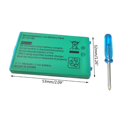 Nuova Batteria Ricaricabile agli Ioni di Litio da 850mAh per Game Boy Advance SP e Kit Cacciavite per Batteria di Ricambio GBA SP