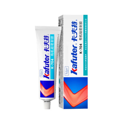 Kafuter K-704 Sigillante Siliconico a Polimerizzazione Neutra, Adesivo Impermeabile RTV per Sigillatura di Vetro, Metallo e Ceramica