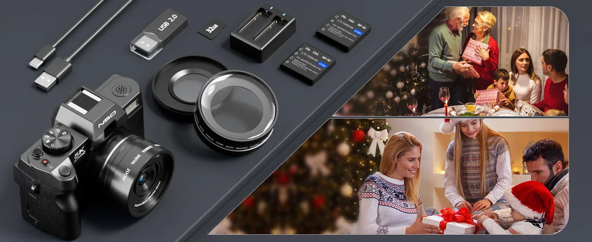 Videocamera Vlog NBD 64MP 5K con Zoom Digitale 16X, Schermo Ribaltabile da 3 Pollici, Microfono e Batteria a Lunga Durata per YouTube, Streaming Live, Selfie, Regalo per Ragazze