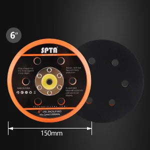 (Vendita singola) SPTA 5 "(125mm) 6"(150mm) Piastra di supporto Supporto Gancio Anello per levigatrice ad aria Lucidatore per auto a doppia azione Lucidatura
