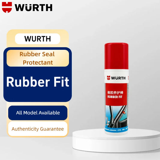 WURTH Rubber Fit Sigillante Protettivo per Guarnizioni in Gomma 75ml, Cura Guarnizioni Portiere Auto, Senza Silicone, Anti-Gelo, Condizionatore per Guarnizioni