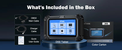 XTOOL D5S Strumenti diagnostici per auto ABS SRS Sistemi di trasmissione del motore Scanner OBD2 16+ servizi Tutte le funzioni Aggiornamento gratuito a vita