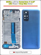 Display LCD da 6,43 pollici per Redmi Note 11 4G, ricambio digitalizzatore touchscreen per 2201117TY 2201117TG, schermo LCD con cornice