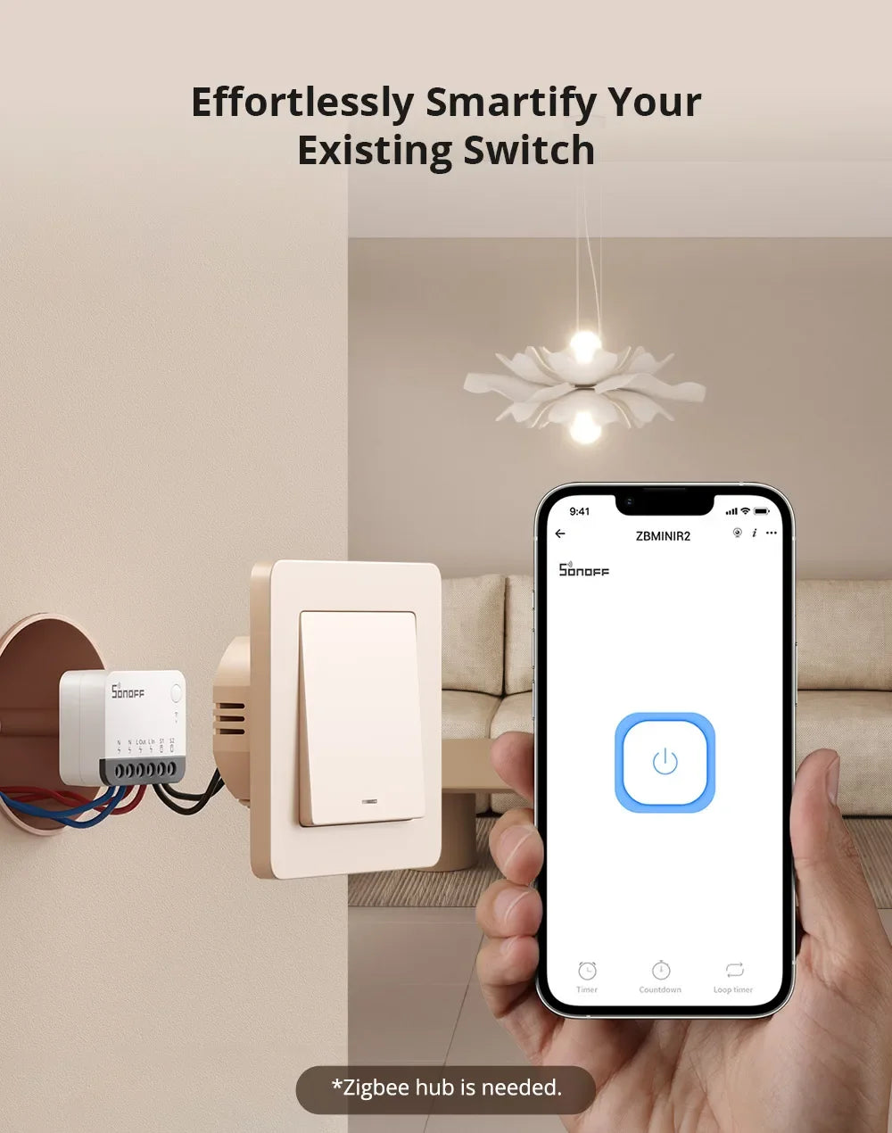 SONOFF ZBMINIR2 Extreme Sonoff Zigbee Switch Sonoff Zbmini R2 Dimensioni più piccole Controllo bidirezionale Temporizzatore sicuro Richiesta cavo neutro
