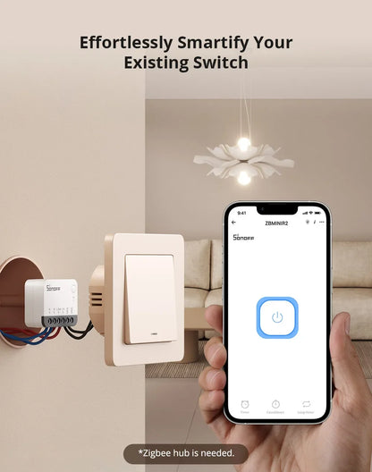 SONOFF ZBMINIR2 Extreme Sonoff Zigbee Switch Sonoff Zbmini R2 Dimensioni più piccole Controllo bidirezionale Temporizzatore sicuro Richiesta cavo neutro