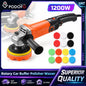 Podofo Lucidatrice Rotativa per Auto 8800RPM 1200W con Velocità Variabile, 6 Livelli di Regolazione della Velocità, Manico Rimovibile, Interruttore di Sicurezza con Blocco per Lucidatura e Ceratura di Auto, Barche, Mobili,
