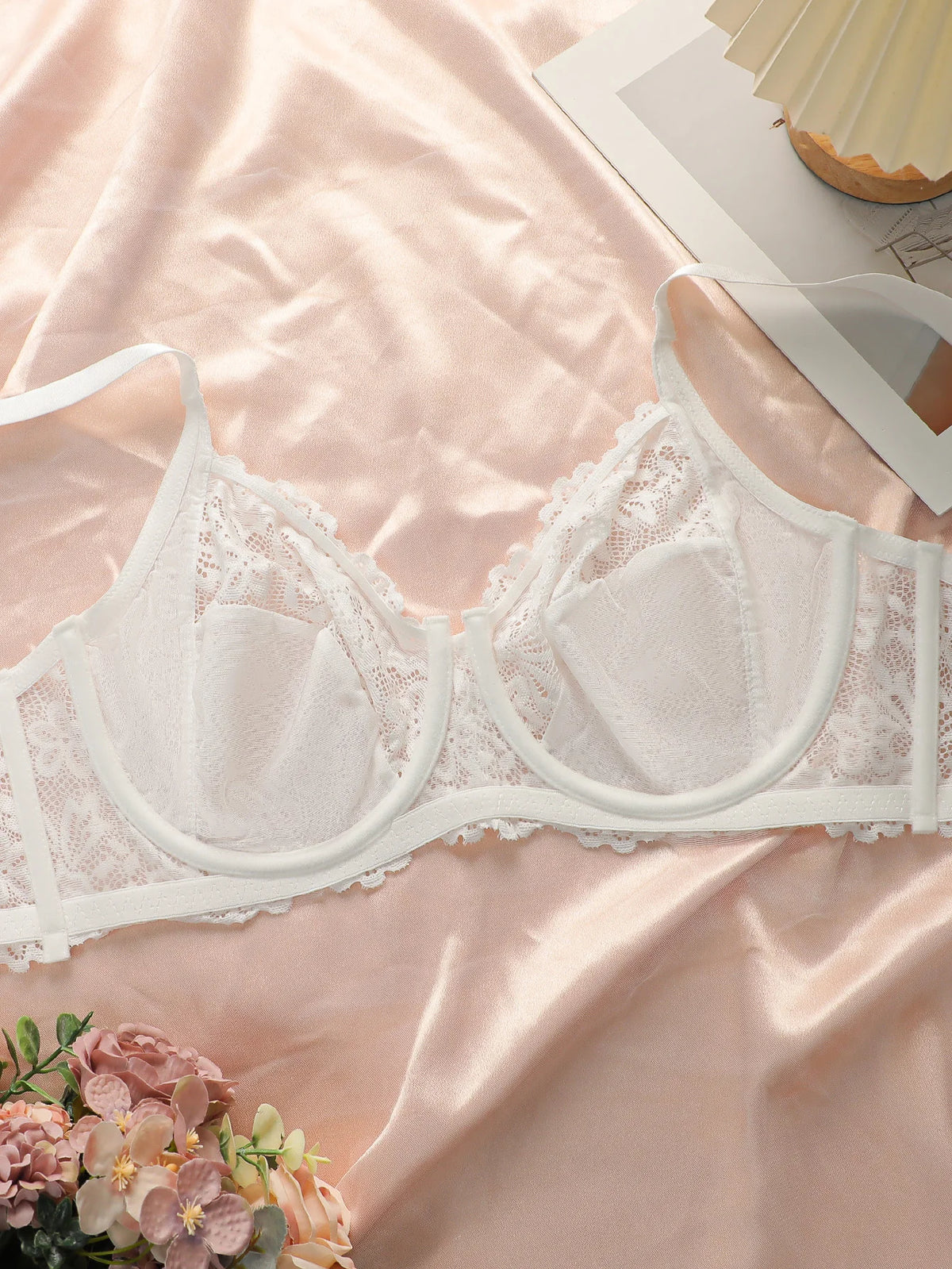 Intimo vintage elegante taglie forti in pizzo a coppa piena sottile a doppio strato sexy taglie forti per donna MR3050