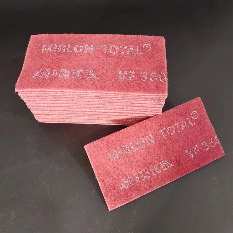 Tampone Abrasivo Rettangolare Originale MIRKA Rosso-Grigio 1500/360 in Nylon per Lucidatura di Lavelli e Bagni