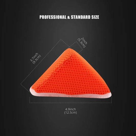 SPTA 1 pz Spugna triangolare per la pulizia degli interni dell'auto, applicatore a cuneo per la pulizia della pelle, della gomma e della plastica, per la ceratura