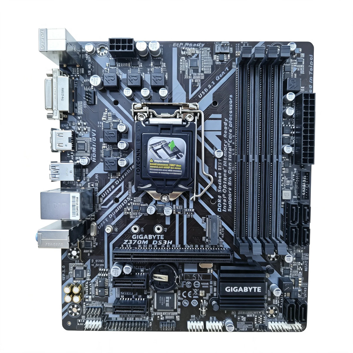 Scheda Madre Gigabyte Z370M DS3H Intel Z370 LGA 1151 DDR4 64GB M.2 Micro ATX compatibile con Core i7-9700K i5-9500T i5-8400 i3-9100 G540