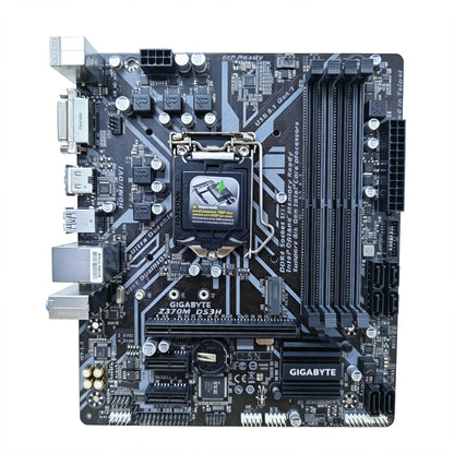 Scheda Madre Gigabyte Z370M DS3H Intel Z370 LGA 1151 DDR4 64GB M.2 Micro ATX compatibile con Core i7-9700K i5-9500T i5-8400 i3-9100 G540