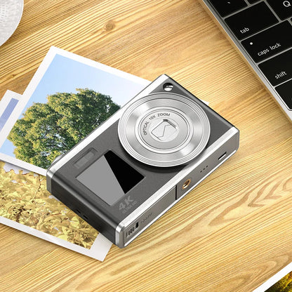 Fotocamera digitale 4K con doppio schermo, obiettivo telescopico, zoom ottico 16x ad alta definizione, fotocamera impermeabile, ideale per selfie, per migliorare l’aspetto, per uso domestico, modello C23.