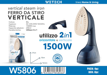 Ferro da Stiro Elettrico Portatile Mini, Ferro a Vapore per Vestiti, Ferro Regolabile con Piastra in Ceramica, Modelli W5801, W5802, W5803, W5804, W5806