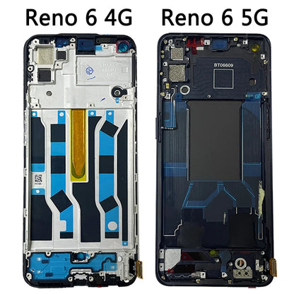 Display AMOLED da 6,43 pollici per OPPO Reno6 4G LCD CPH2235, pannello touch screen digitalizzatore per Oppo Reno 6 5G PEQM00, LCD CPH2251