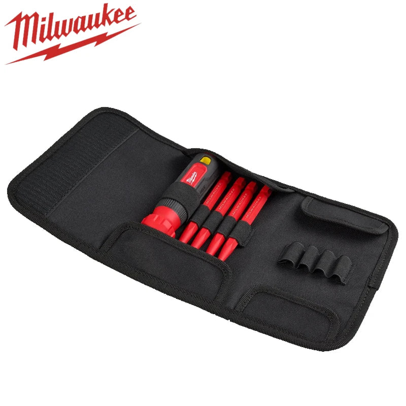 Milwaukee Set Cacciaviti Isolati 4-in-1 1000V con Punte Sottili Intercambiabili, Set Cacciaviti Multiuso, Utensile Manuale 48-22-2216