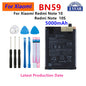 Batteria originale BN59 5000mAh al 100% per Xiaomi Redmi Note 10 / 10S / Note 10 Pro 10pro Batterie di ricambio per telefono