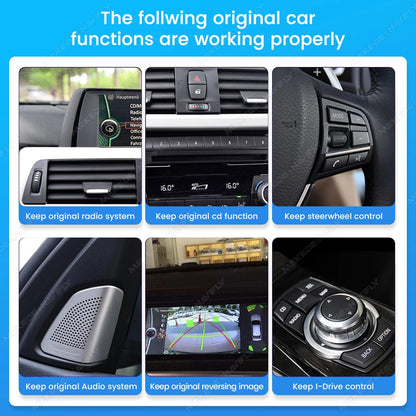 Sistema multimediale intelligente per auto con schermo QLED da 10,25 pollici, Linux, CarPlay wireless, Android Auto, per BMW E90 E91 E92 E93 2005-2012, con WiFi, BT, navigazione GPS e autoradio.