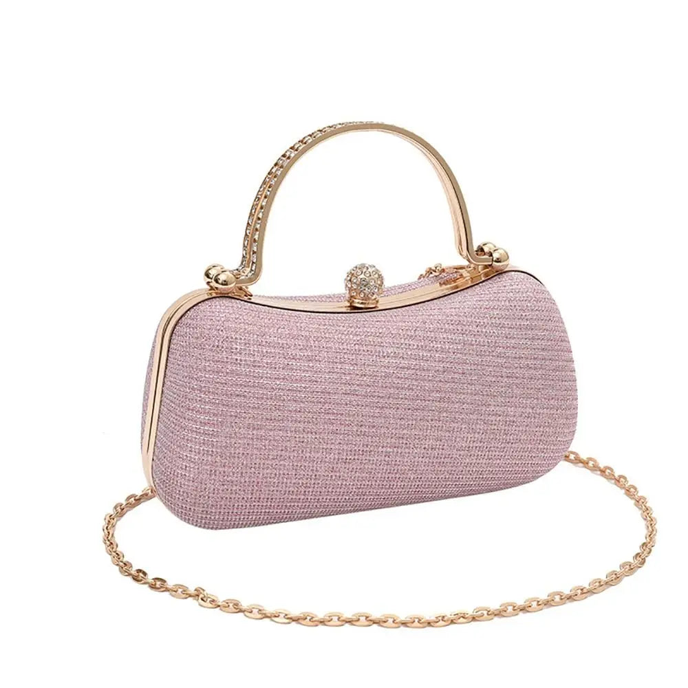 Borsa da sera da donna con perline da sposa Borsa da pranzo Borse a tracolla a catena Elegante pochette con strass Borsa da sera a forma di uovo