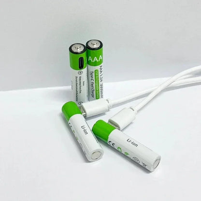 2026 NUOVA Batteria agli Ioni di Litio Tipo-C Ricaricabile ad Alta Capacità AA&AAA per Telecomando, Mouse, Giocattoli Elettrici