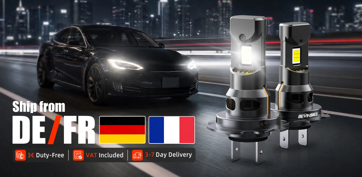 Lampadine LED H7 BEVINSEE per Fari Auto, CANBUS, Dimensioni 1:1 Alogene, Plug and Play, H4 H1 H11 HB3 9005 HB4 9006, Luci LED per Auto 70W 12000LM 12V