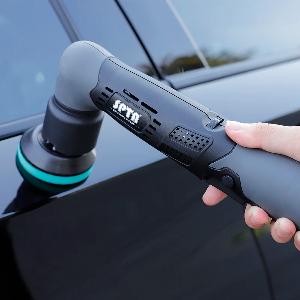 Lucidatrice per Auto Portatile SPTA 2.0 Ah a Batteria, Mini Macchina RO/DA con Tamponi da 1/2/3 Pollici per Dettaglio Auto, Ceratura e Lucidatura