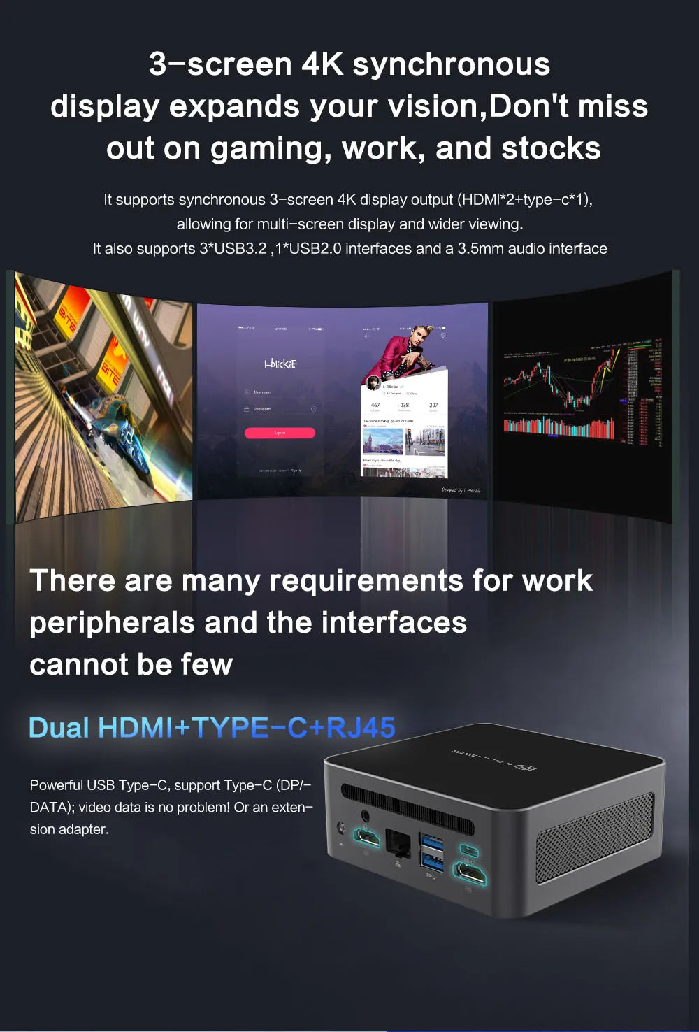 Mini PC MLLSE M6 con CPU Intel Core i5-12450H, 16 GB di RAM, SSD da 512 GB, WiFi 6, BT 5.2, mini computer desktop con Windows 11 Pro