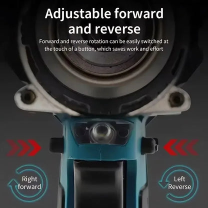 Trapano avvitatore a batteria Makita DDF487 18V LXT, compatto, leggero, con elevata coppia, 20 impostazioni di coppia, luce LED e cambio a 2 velocità.